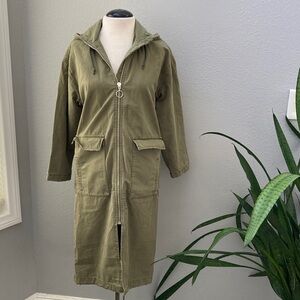 Topshop Green Utility Jacket with Hood 0